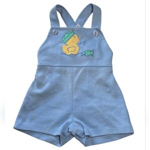Vintage Healthtex Baby Boy 12mo Blue Romper
